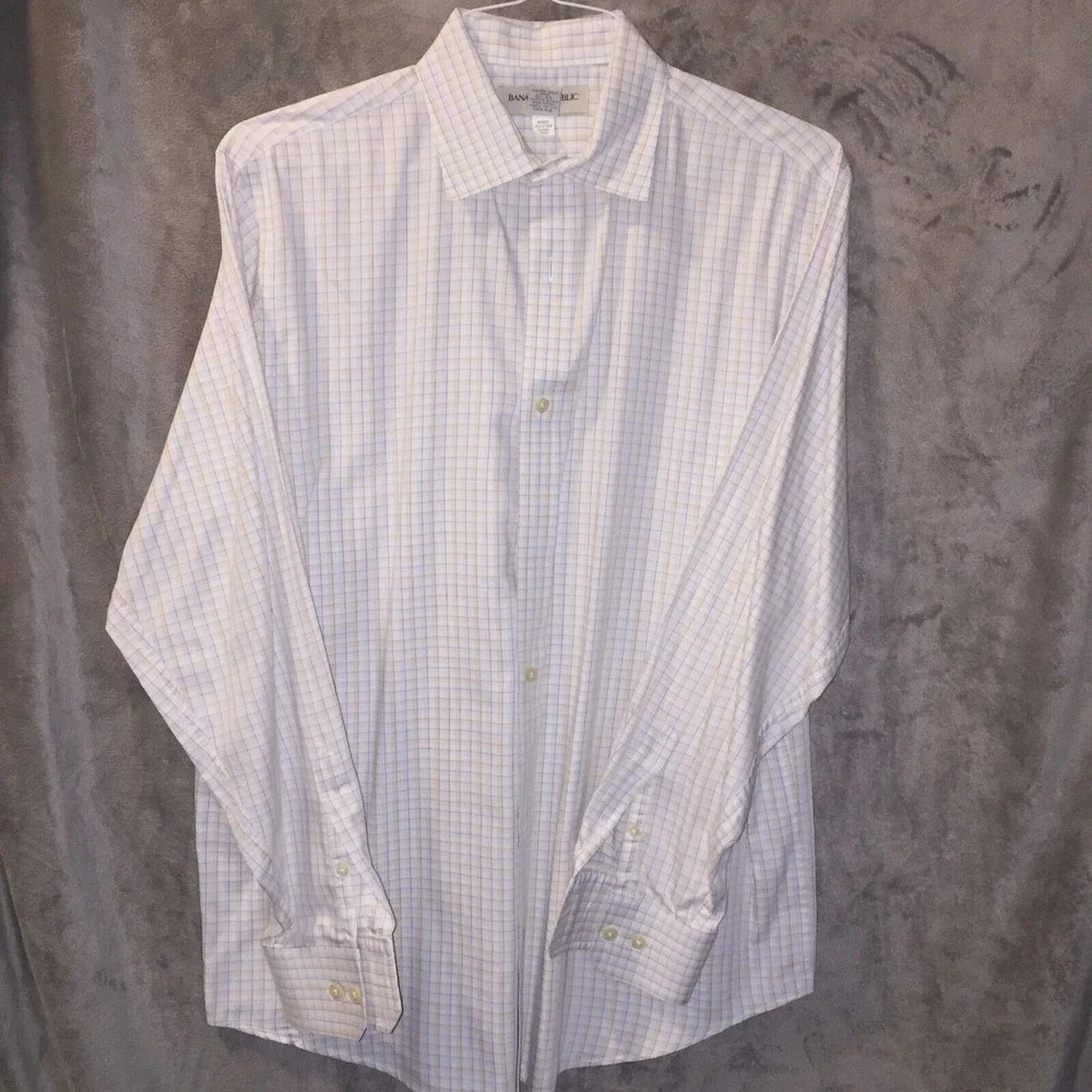 Banana Republic cotton checkered men's shirt size M
